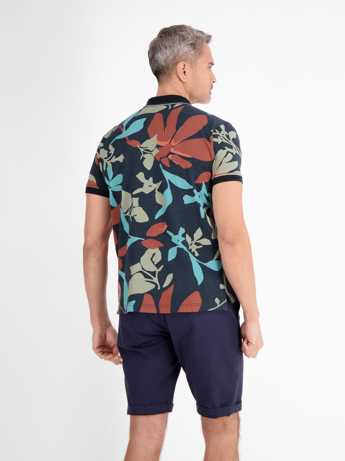 Poloshirt, sommerlich-floral gemustert - LERROS