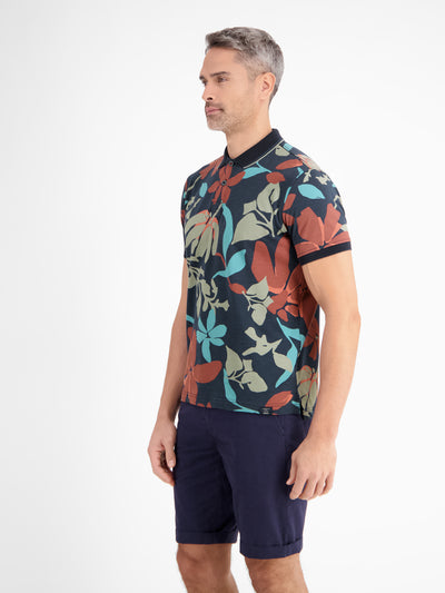 Poloshirt, sommerlich-floral gemustert - LERROS
