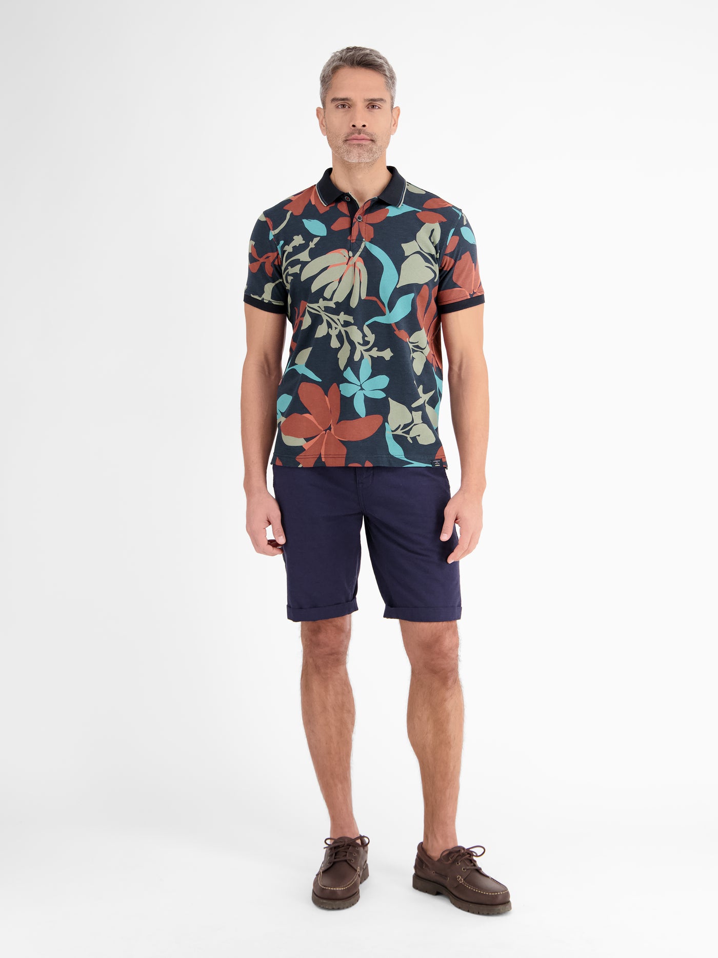 Poloshirt, sommerlich-floral gemustert - LERROS