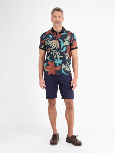Poloshirt, sommerlich-floral gemustert - LERROS