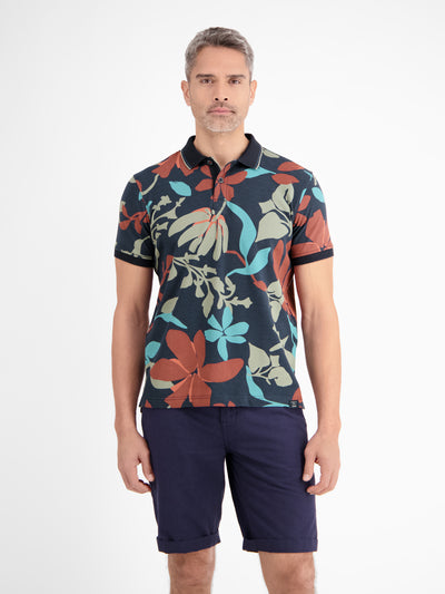 Poloshirt, sommerlich-floral gemustert - LERROS