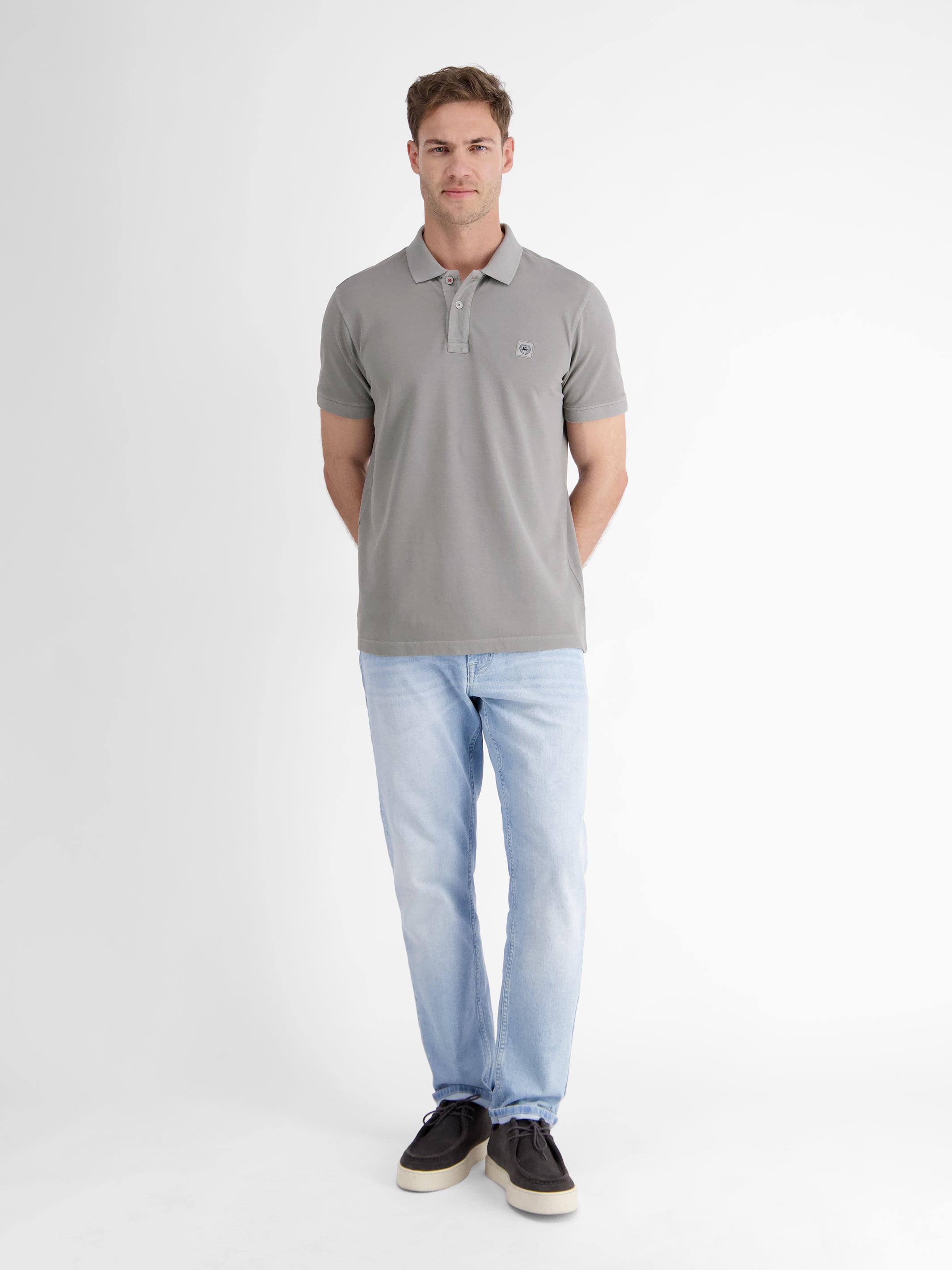 Herren Poloshirt in gewaschener Optik - LERROS
