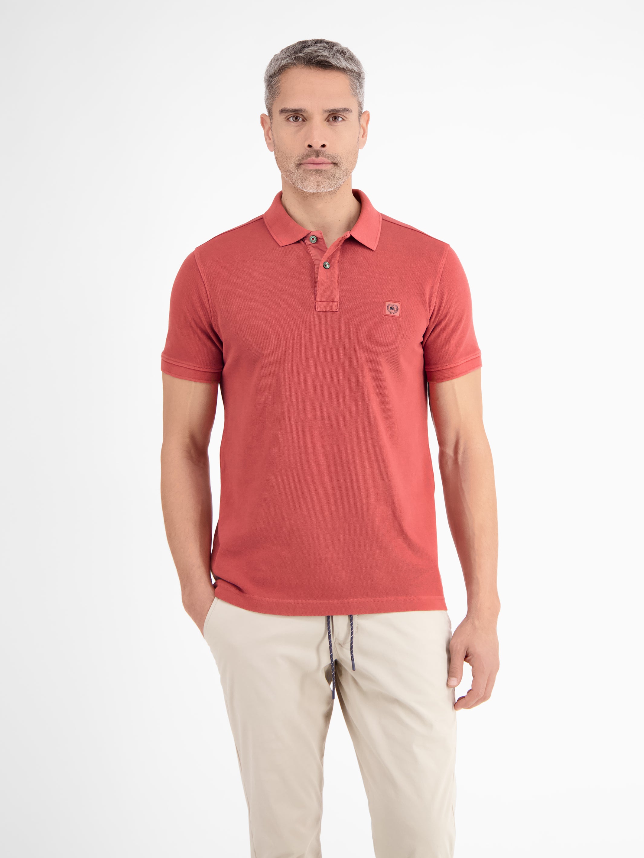Herren Poloshirt in gewaschener Optik - LERROS
