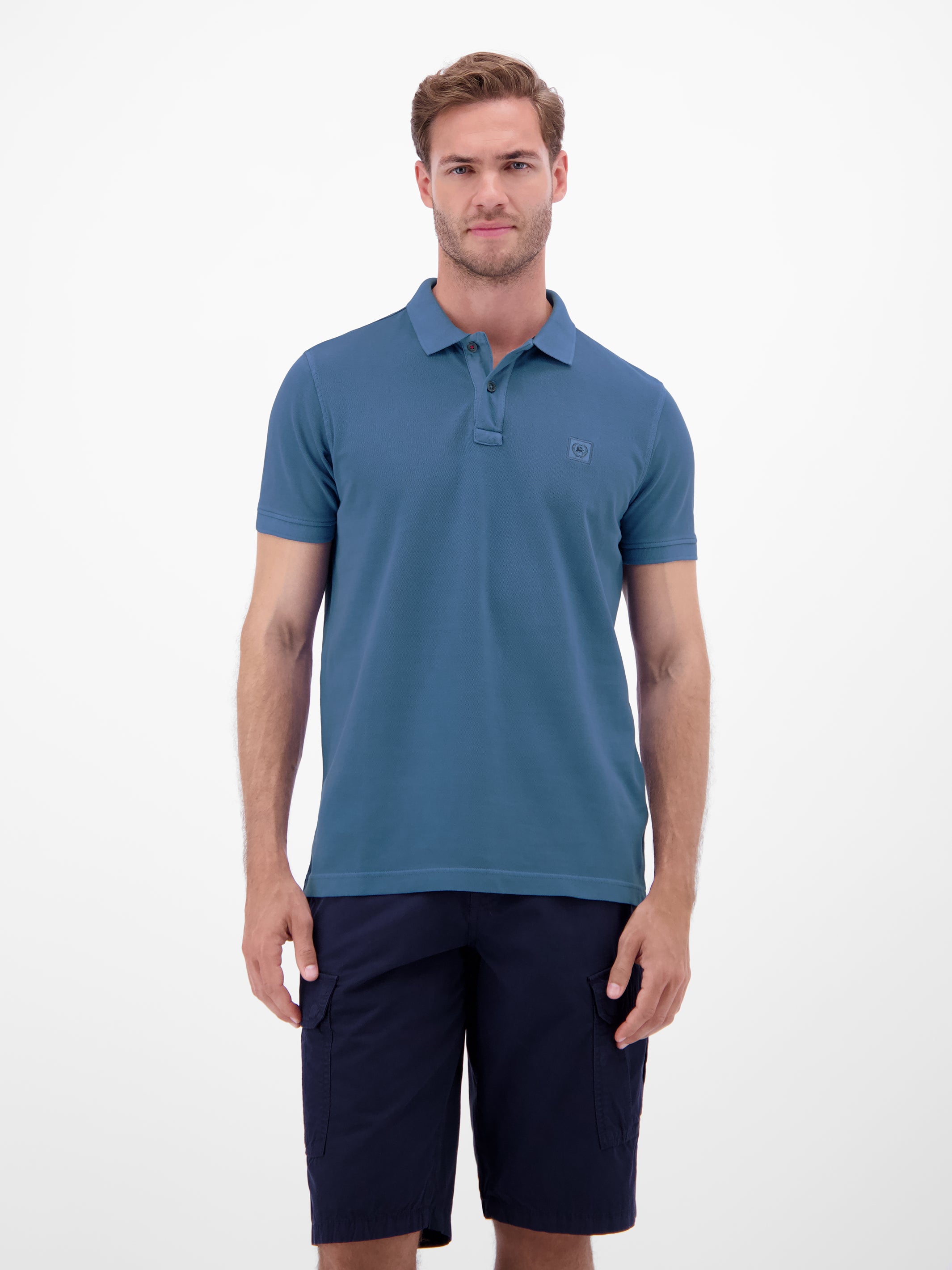 Herren Poloshirt in gewaschener Optik - LERROS