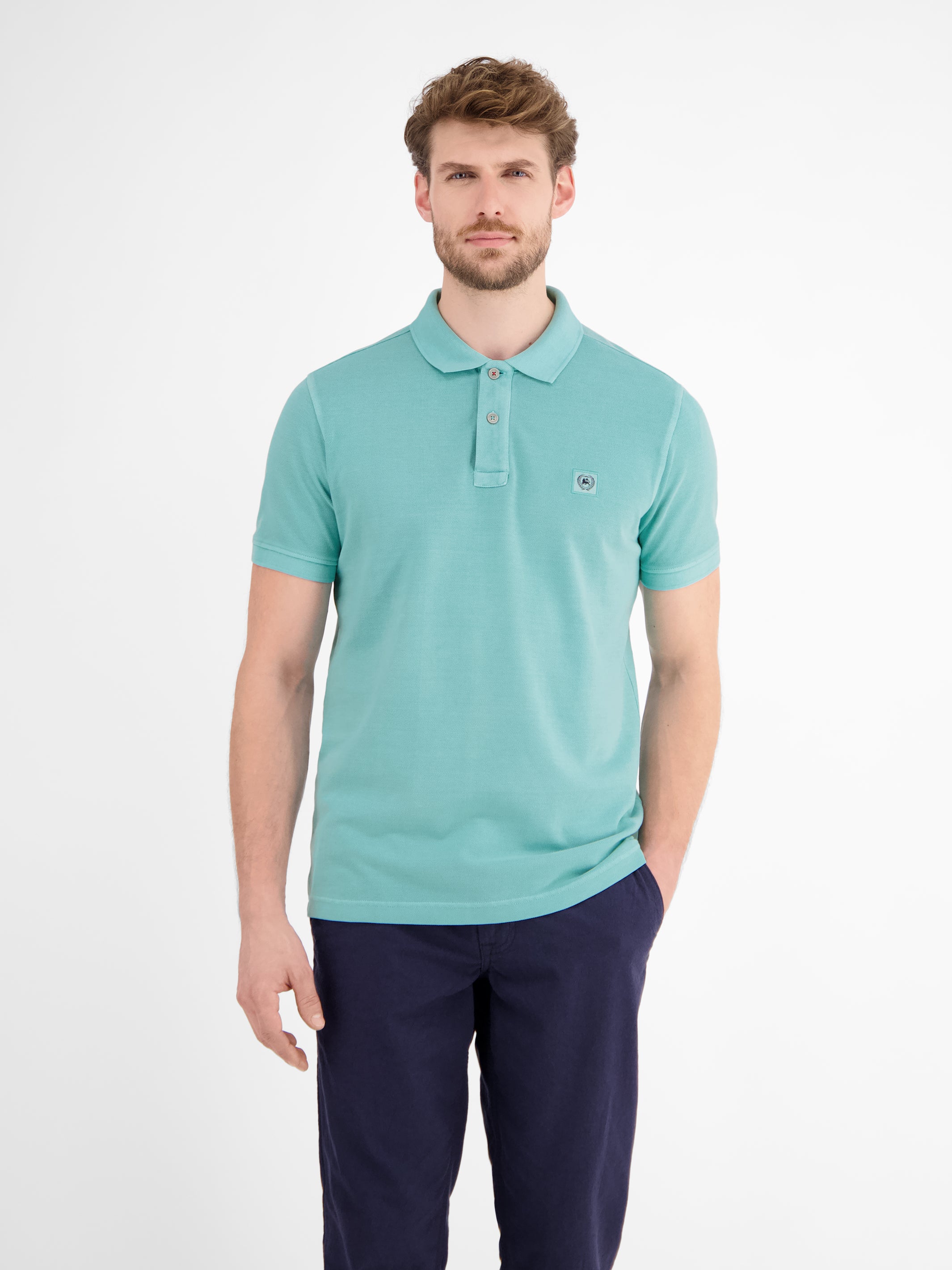 Herren Poloshirt in gewaschener Optik - LERROS
