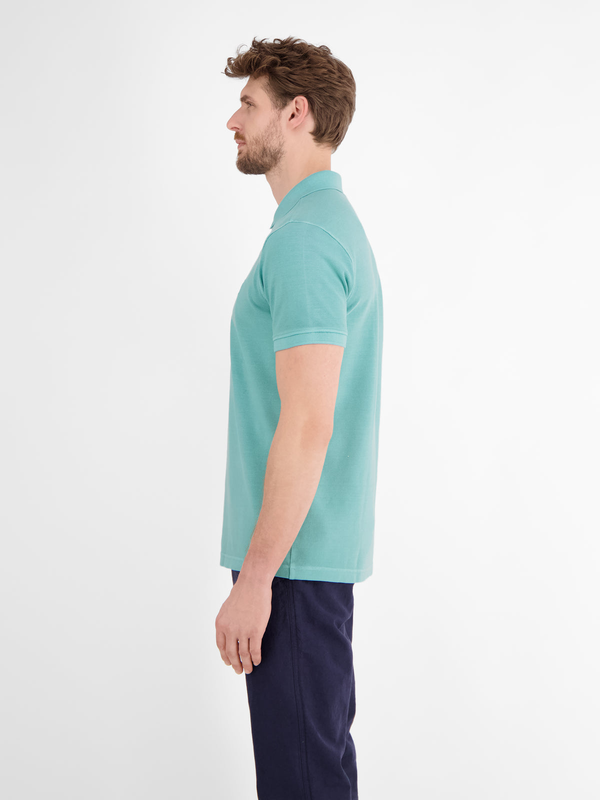Herren Poloshirt in gewaschener Optik - LERROS