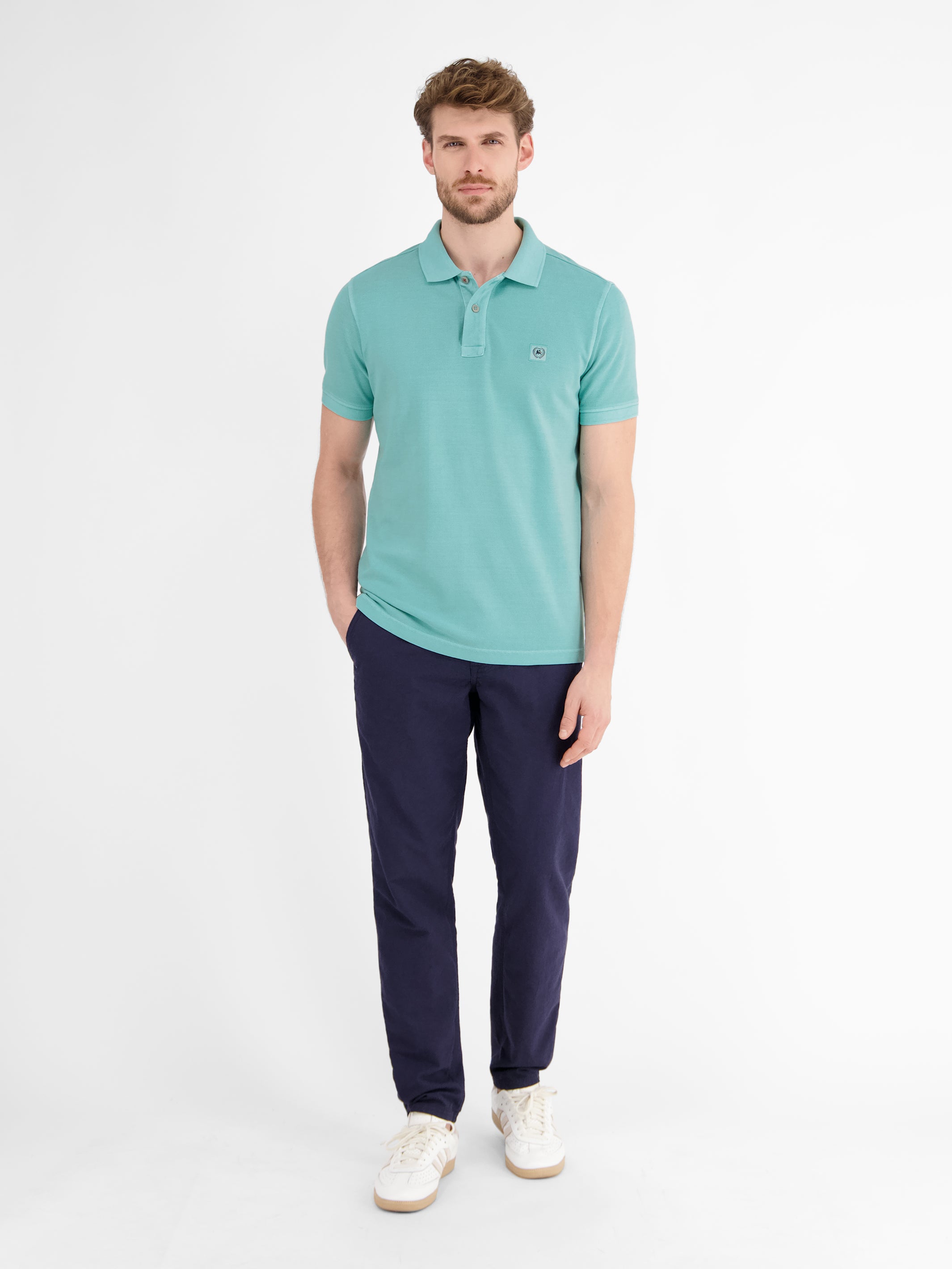 Herren Poloshirt in gewaschener Optik - LERROS