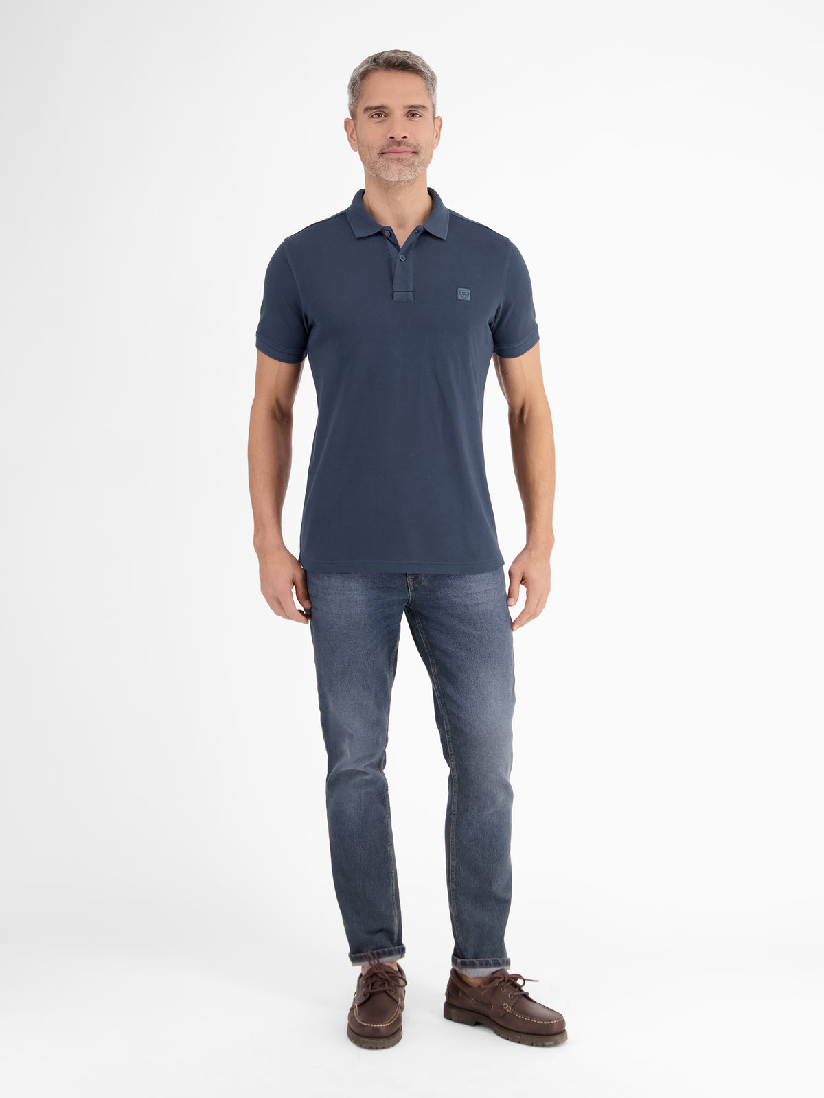 Herren Poloshirt in gewaschener Optik - LERROS