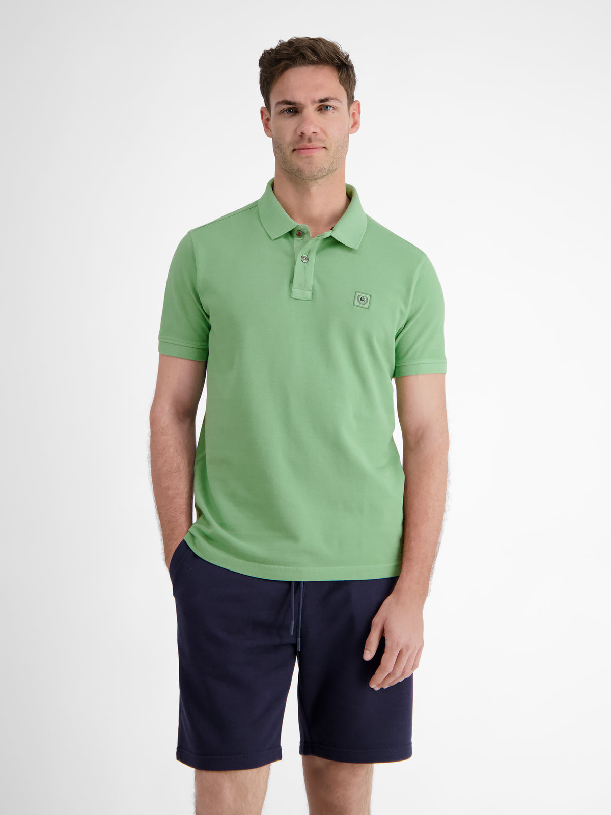 Herren Poloshirt in gewaschener Optik - LERROS