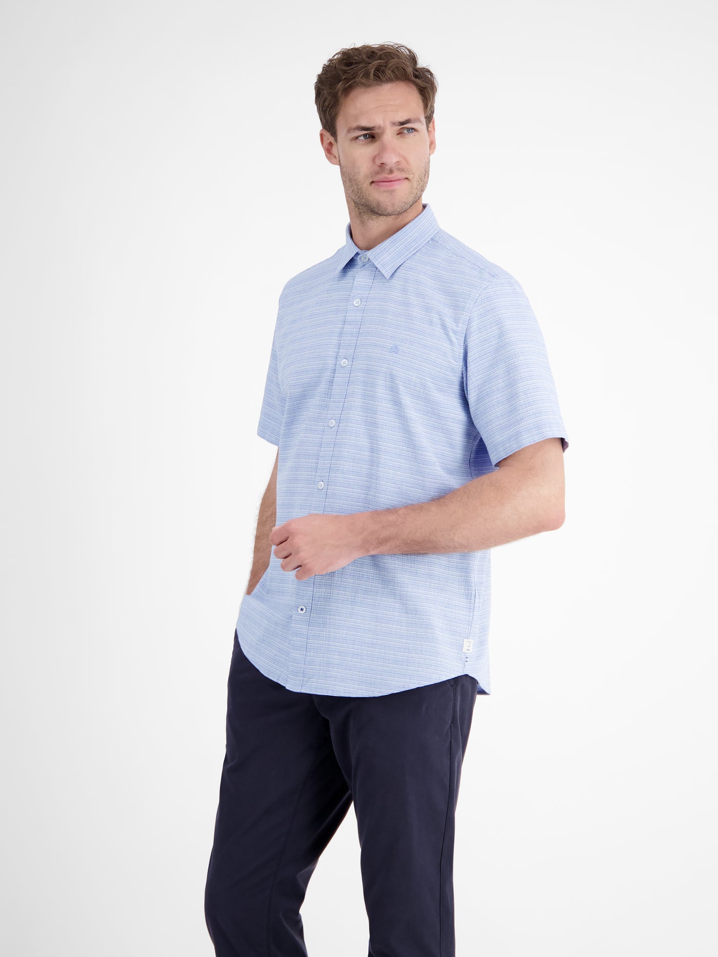 Kurzarmhemd in Seersuckerqualität - LERROS