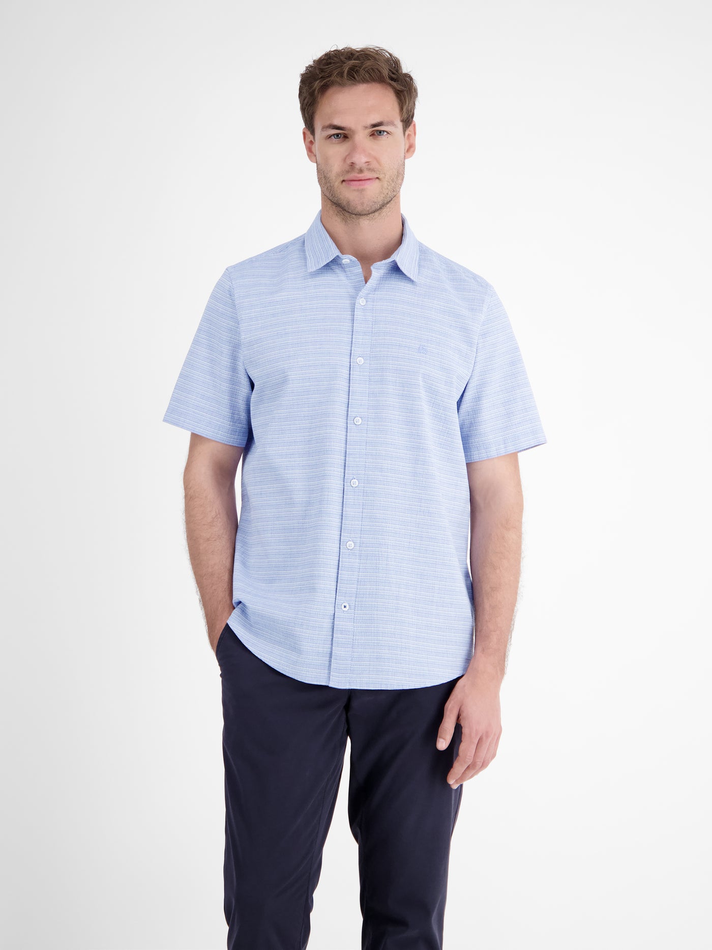 Short sleeve shirt in seersucker quality LERROS Short sleeve shirt in seersucker quality LERROS