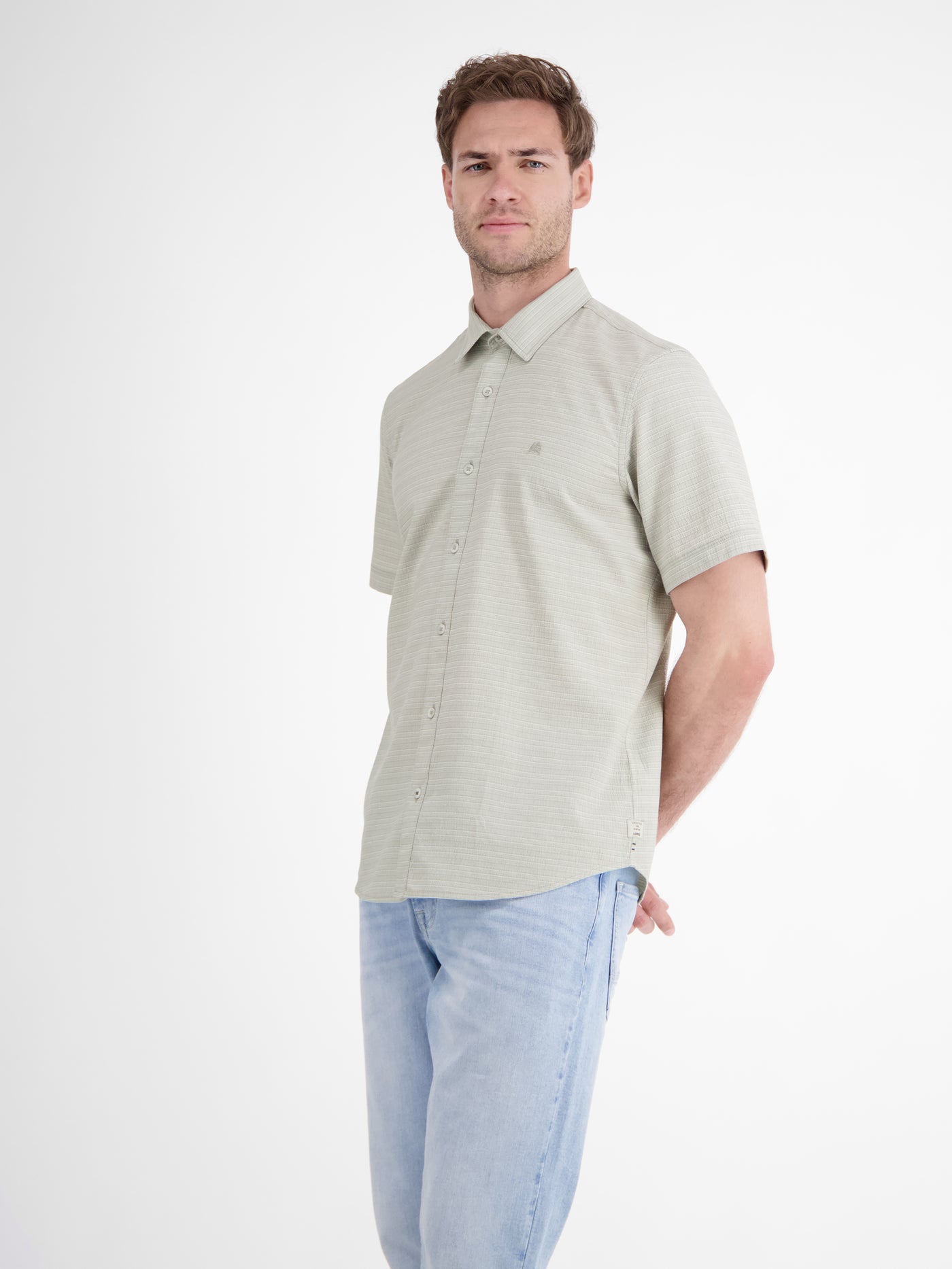 Kurzarmhemd in Seersuckerqualität - LERROS