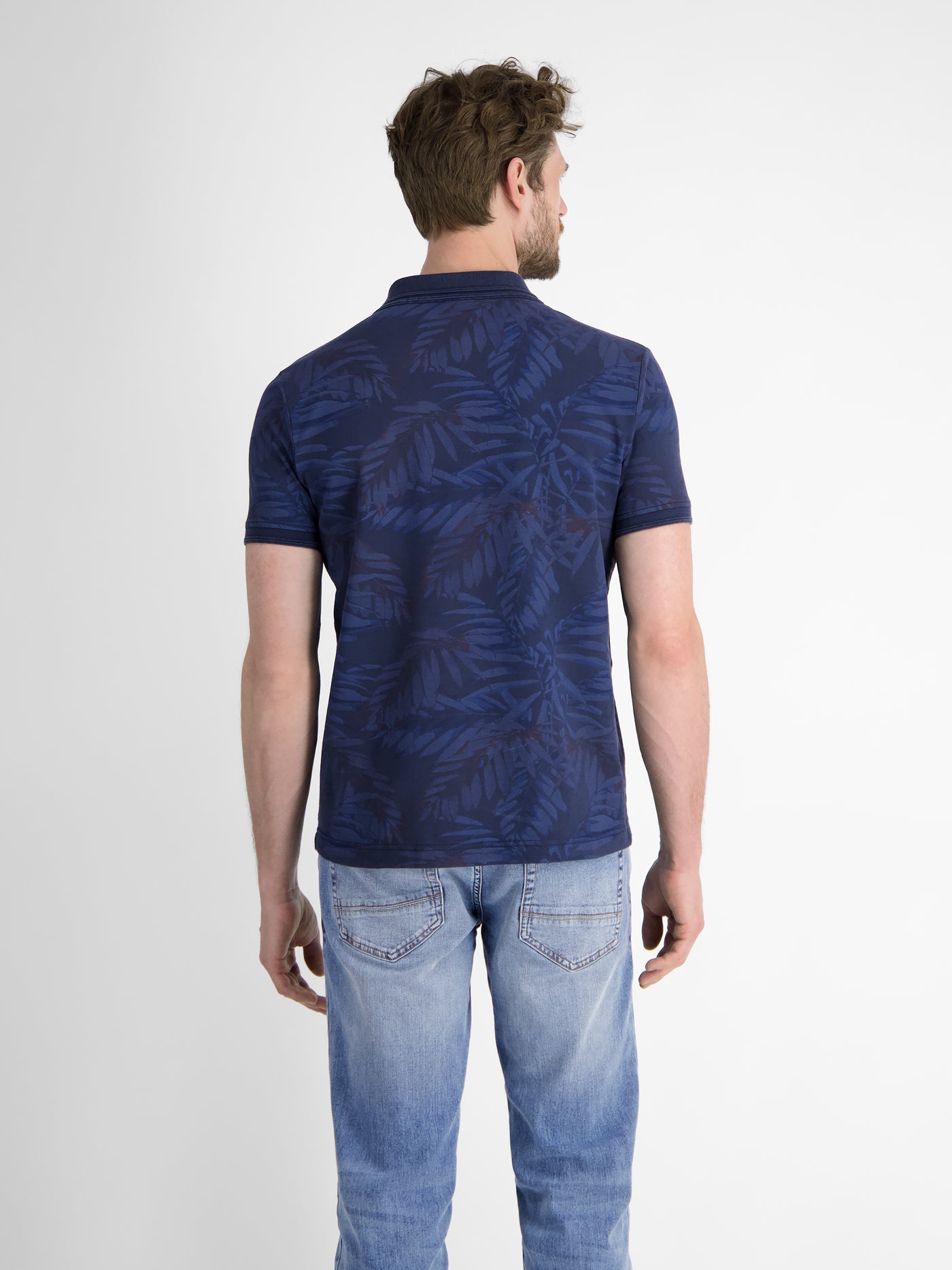Herren Poloshirt, floral bedruckt - LERROS