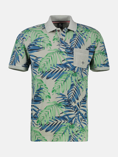 Herren Poloshirt, floral bedruckt - LERROS