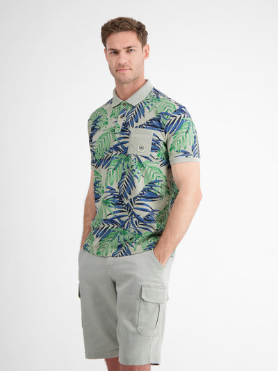 Herren Poloshirt, floral bedruckt - LERROS
