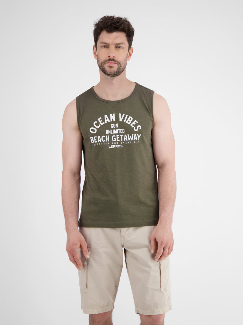 Herren Tanktop mit Brustprint - LERROS