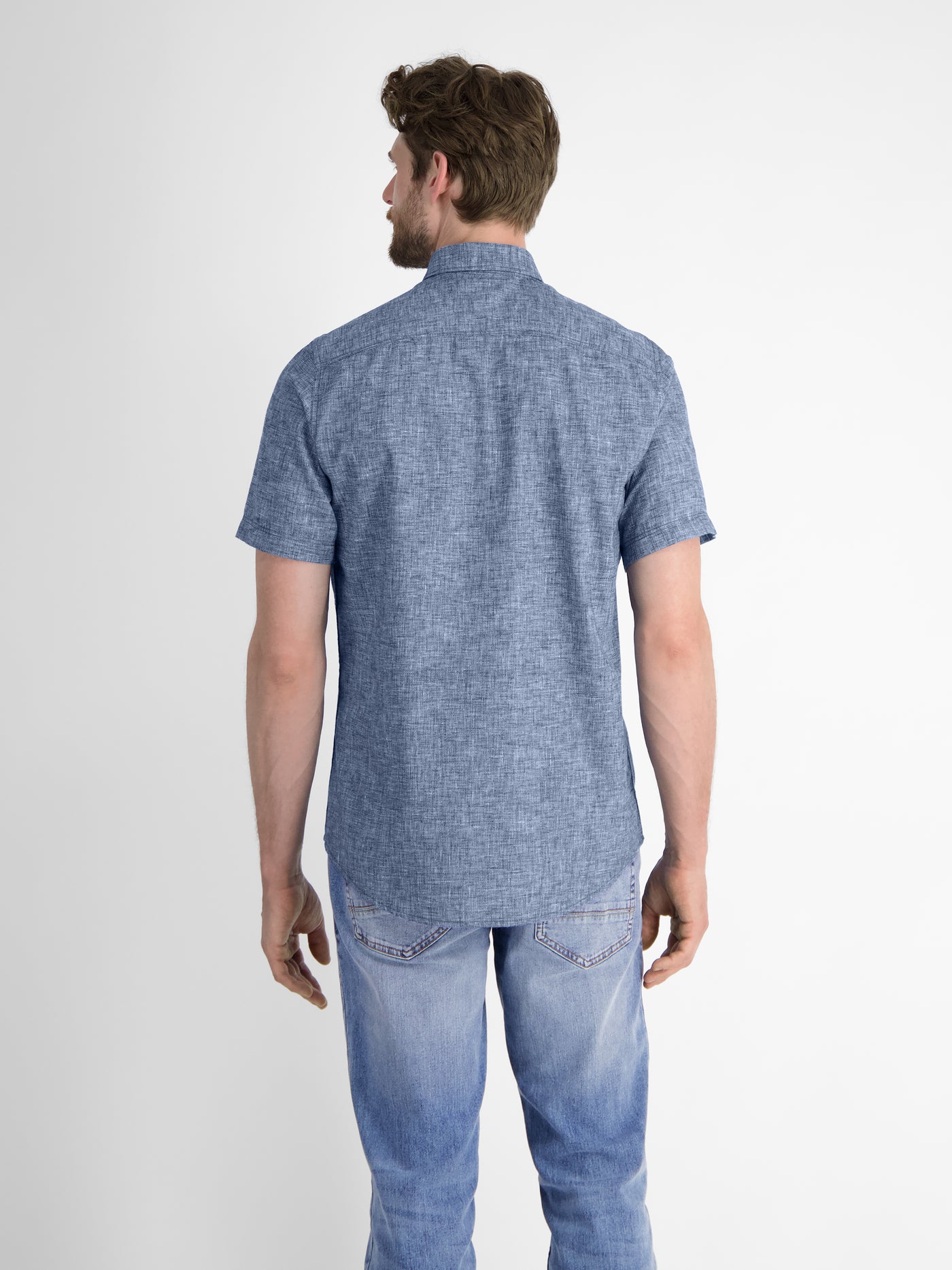 Kurzarmhemd mit verdecktem Button-down-Kragen - LERROS