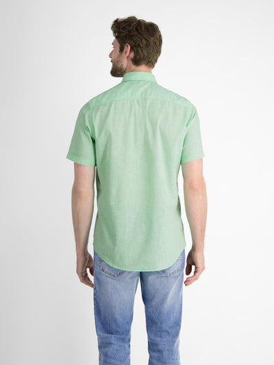 Kurzarmhemd mit verdecktem Button-down-Kragen - LERROS