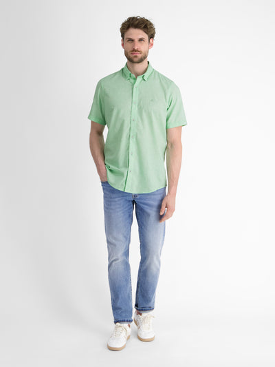 Kurzarmhemd mit verdecktem Button-down-Kragen - LERROS