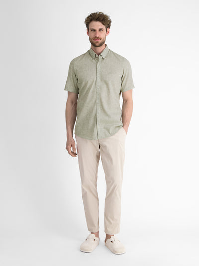 Kurzarmhemd mit verdecktem Button-down-Kragen - LERROS