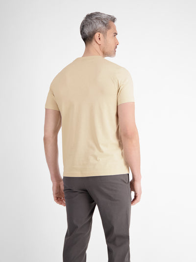 Basic T-Shirt mit Logostitck, unifarben - LERROS