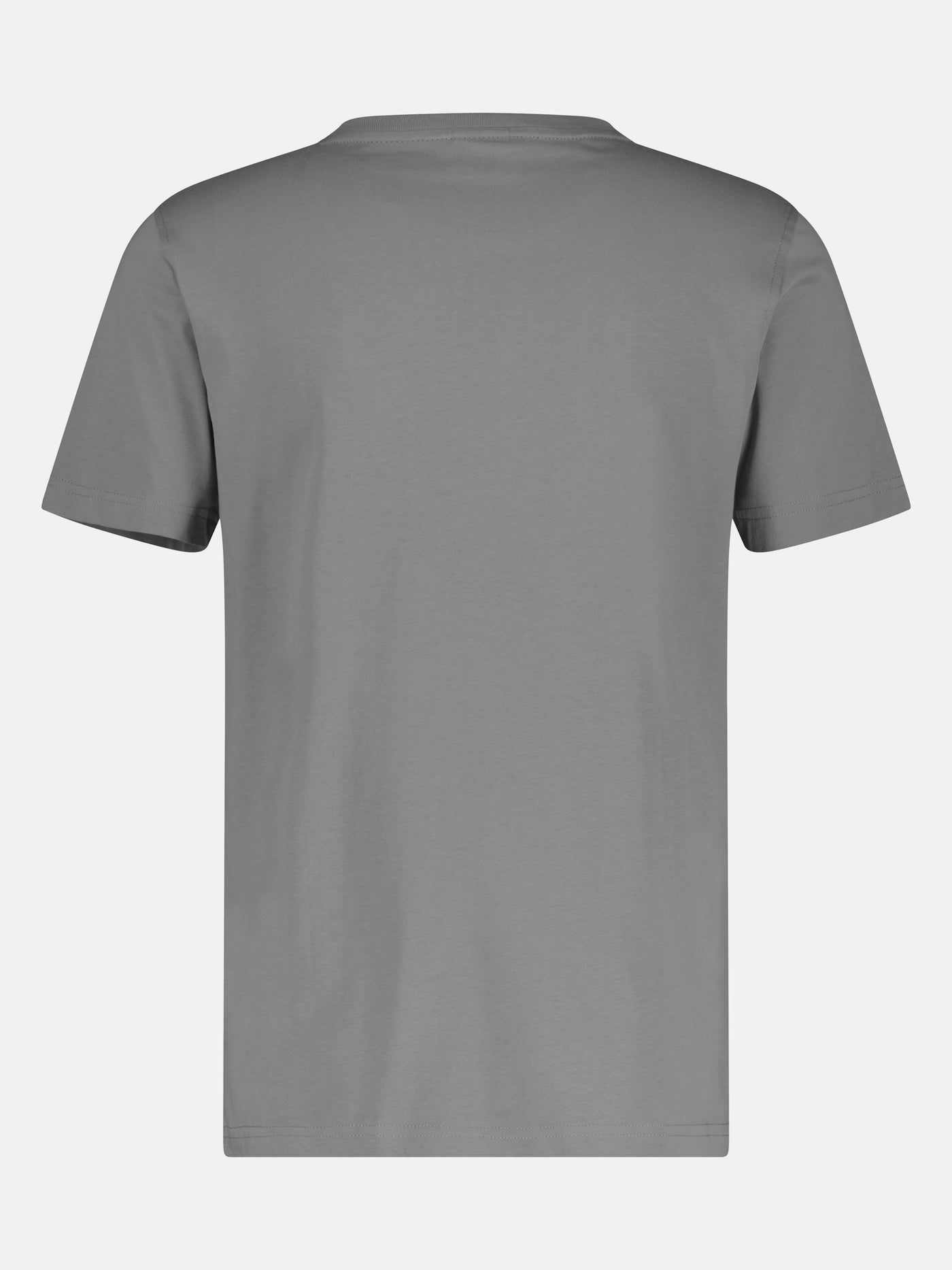 Basic T-Shirt mit Logostitck, unifarben - LERROS