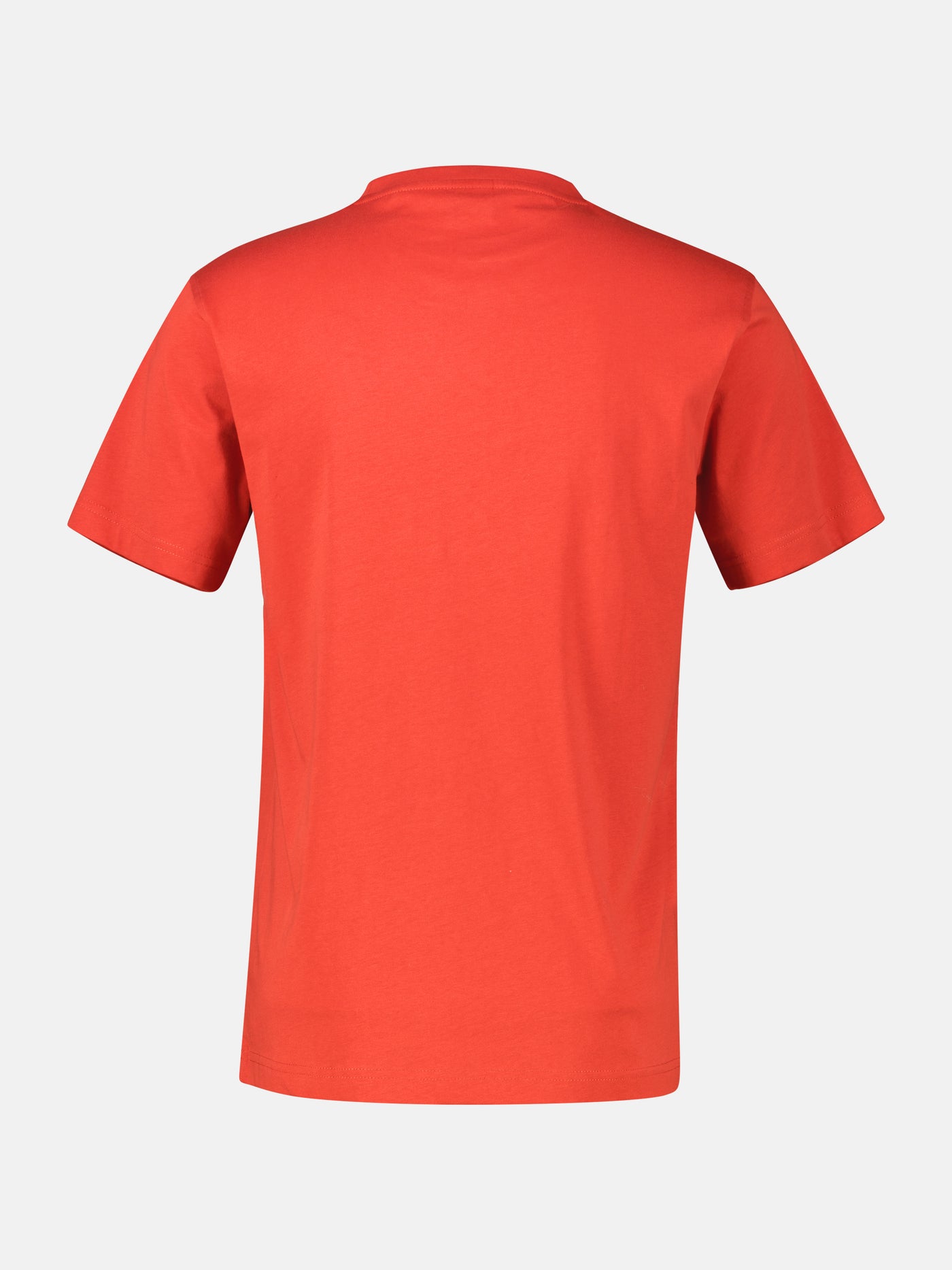 Basic T-Shirt mit Logostitck, unifarben - LERROS