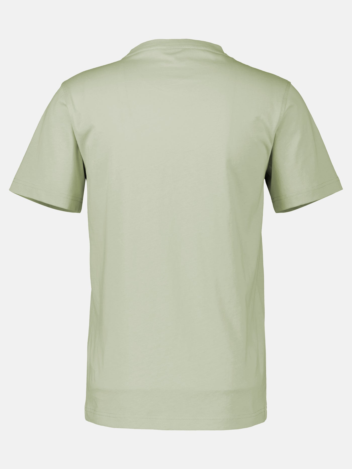 Basic T-Shirt mit Logostitck, unifarben - LERROS