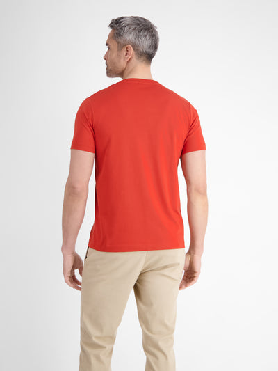 Unifarbenes T-Shirt mit Print - LERROS