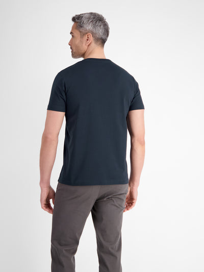 Unifarbenes T-Shirt mit Print - LERROS