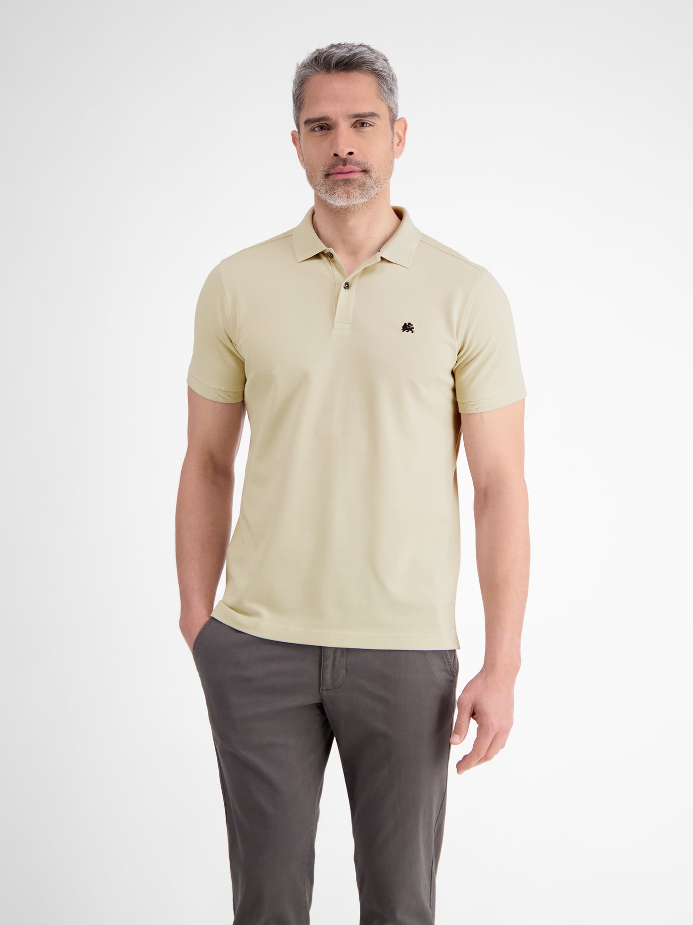 Basic Poloshirt für Herren, unifarben - LERROS
