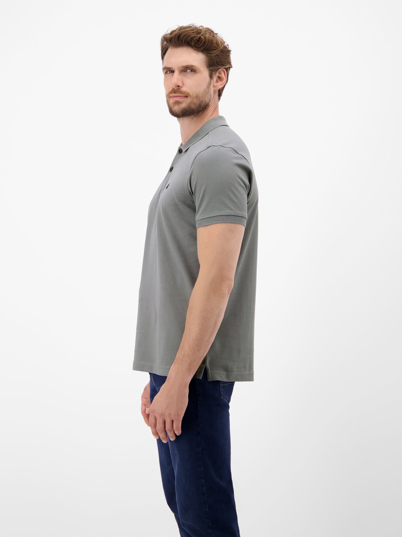 Basic Poloshirt für Herren, unifarben - LERROS