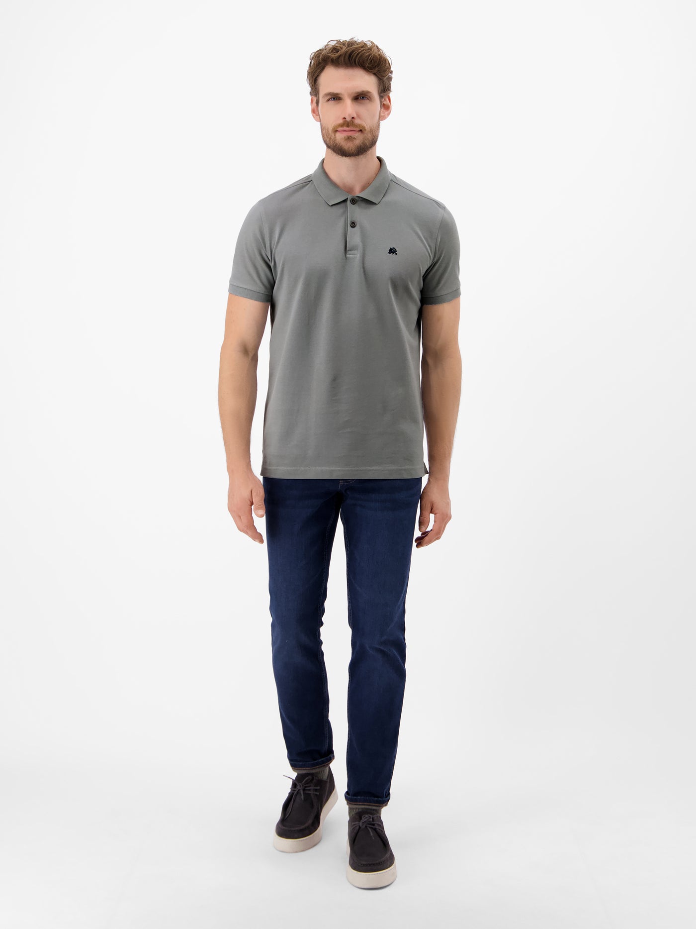 Basic Poloshirt für Herren, unifarben - LERROS
