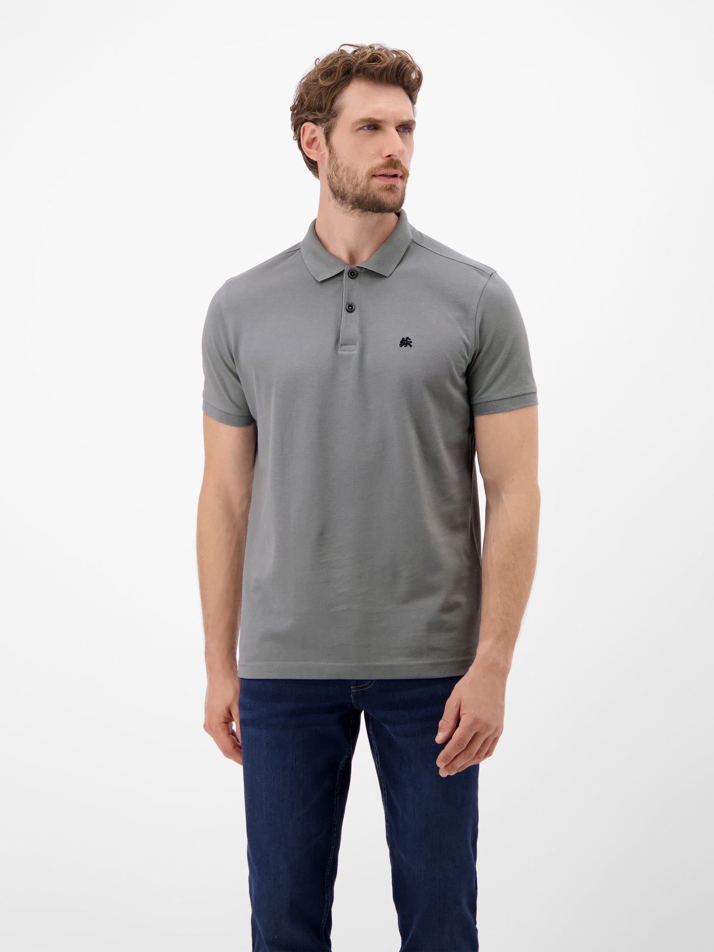 Basic Poloshirt für Herren, unifarben - LERROS