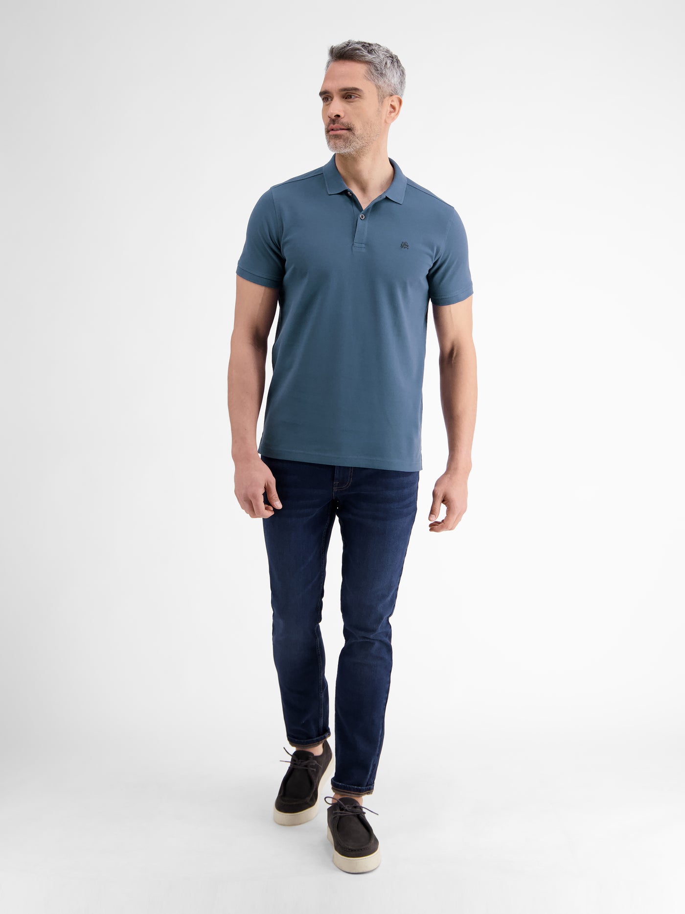 Basic Poloshirt für Herren, unifarben - LERROS