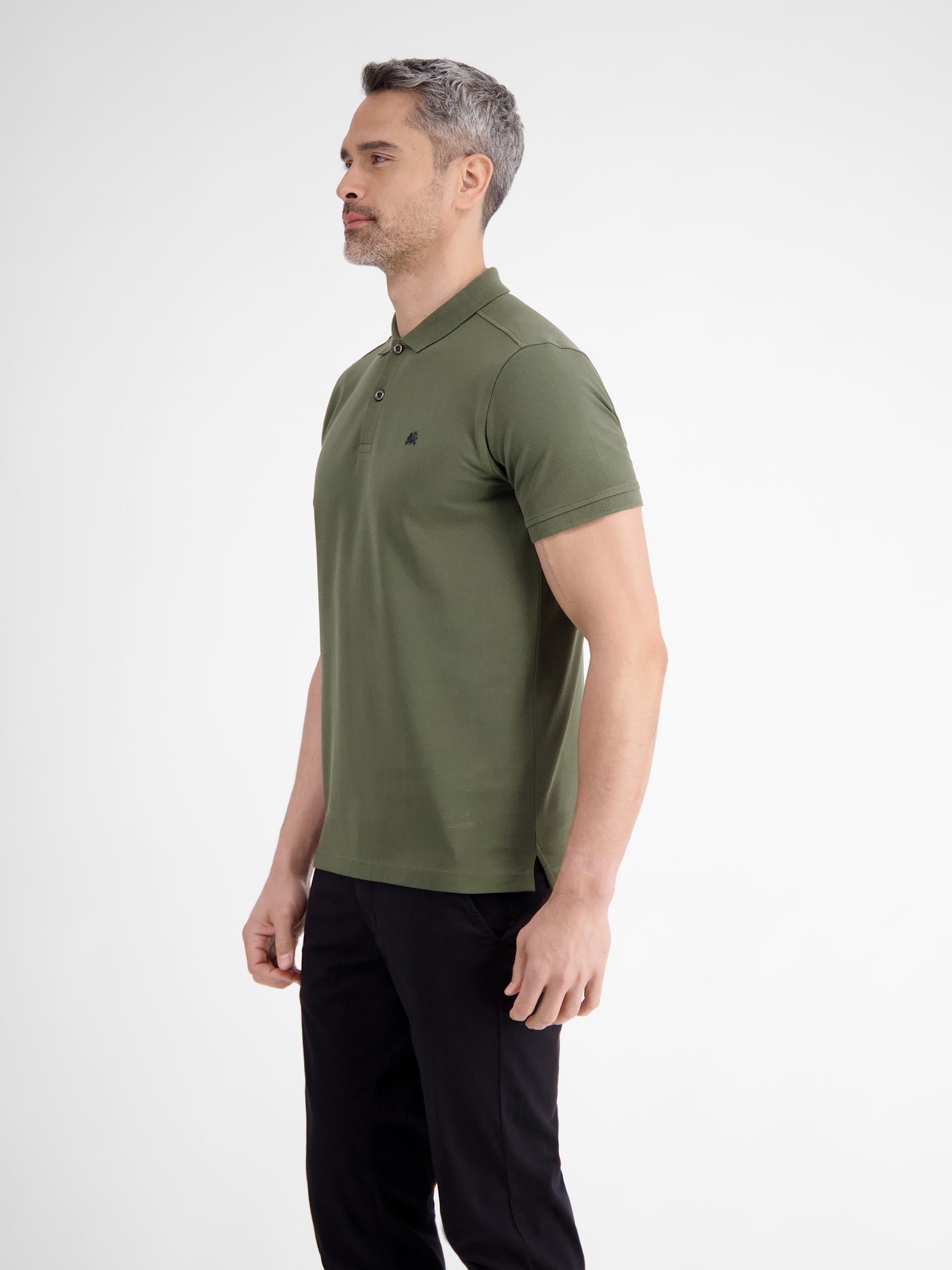 Basic Poloshirt für Herren, unifarben - LERROS