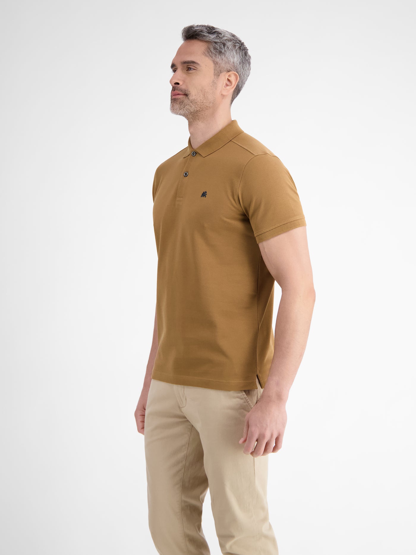 Basic Poloshirt für Herren, unifarben - LERROS
