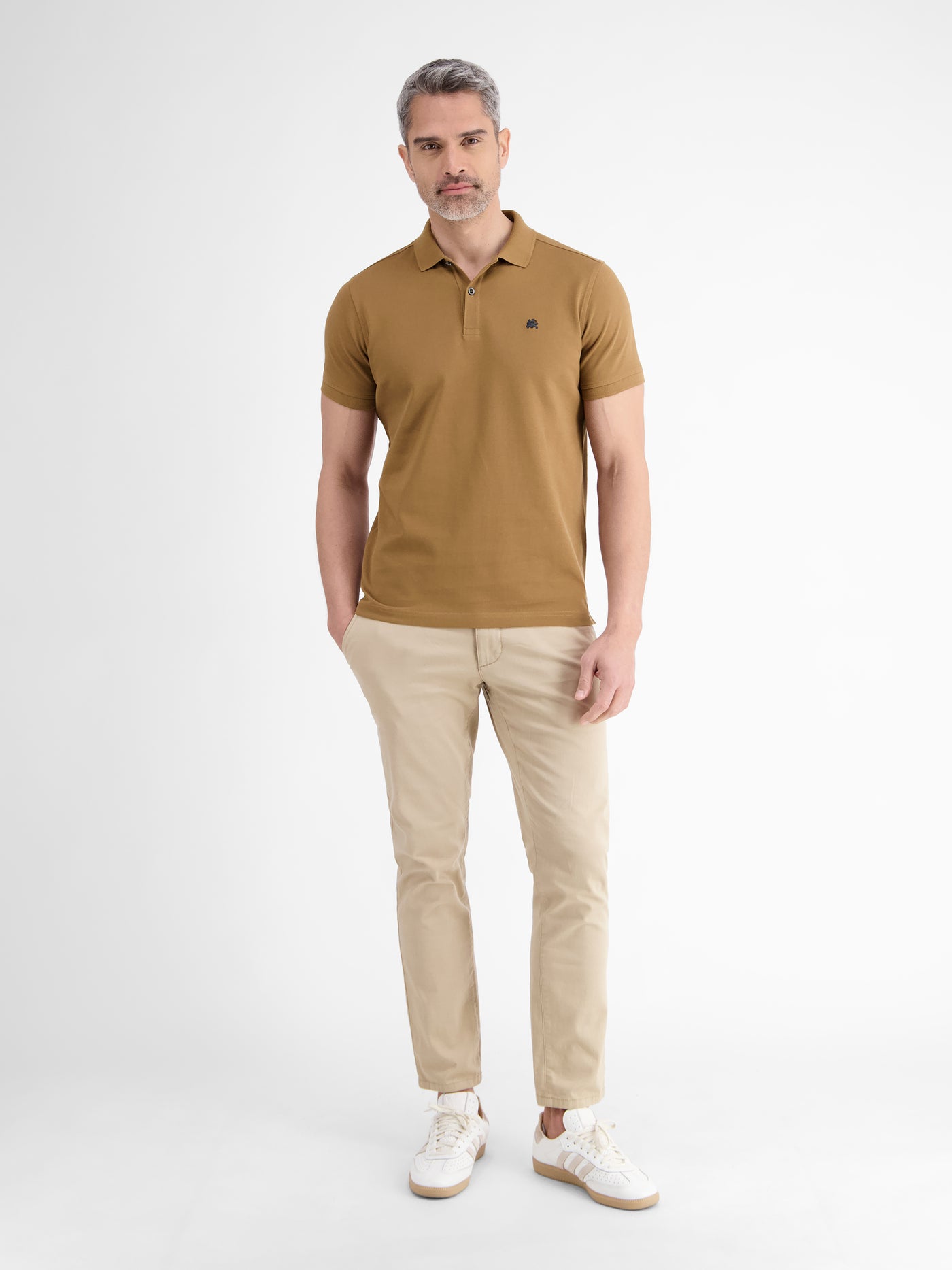 Basic Poloshirt für Herren, unifarben - LERROS