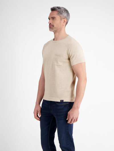 Strick-T-Shirt mit Brusttasche - LERROS