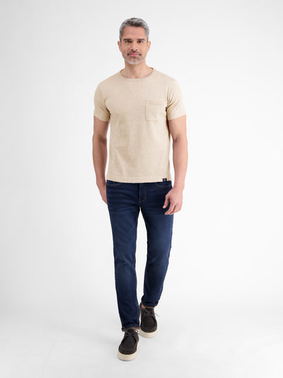 Strick-T-Shirt mit Brusttasche - LERROS