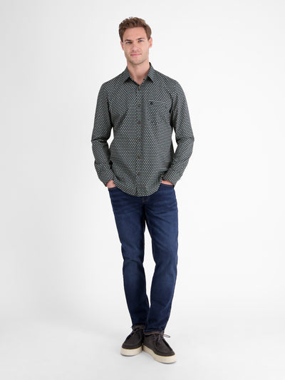 Langarmhemd mit grafischem Muster - LERROS