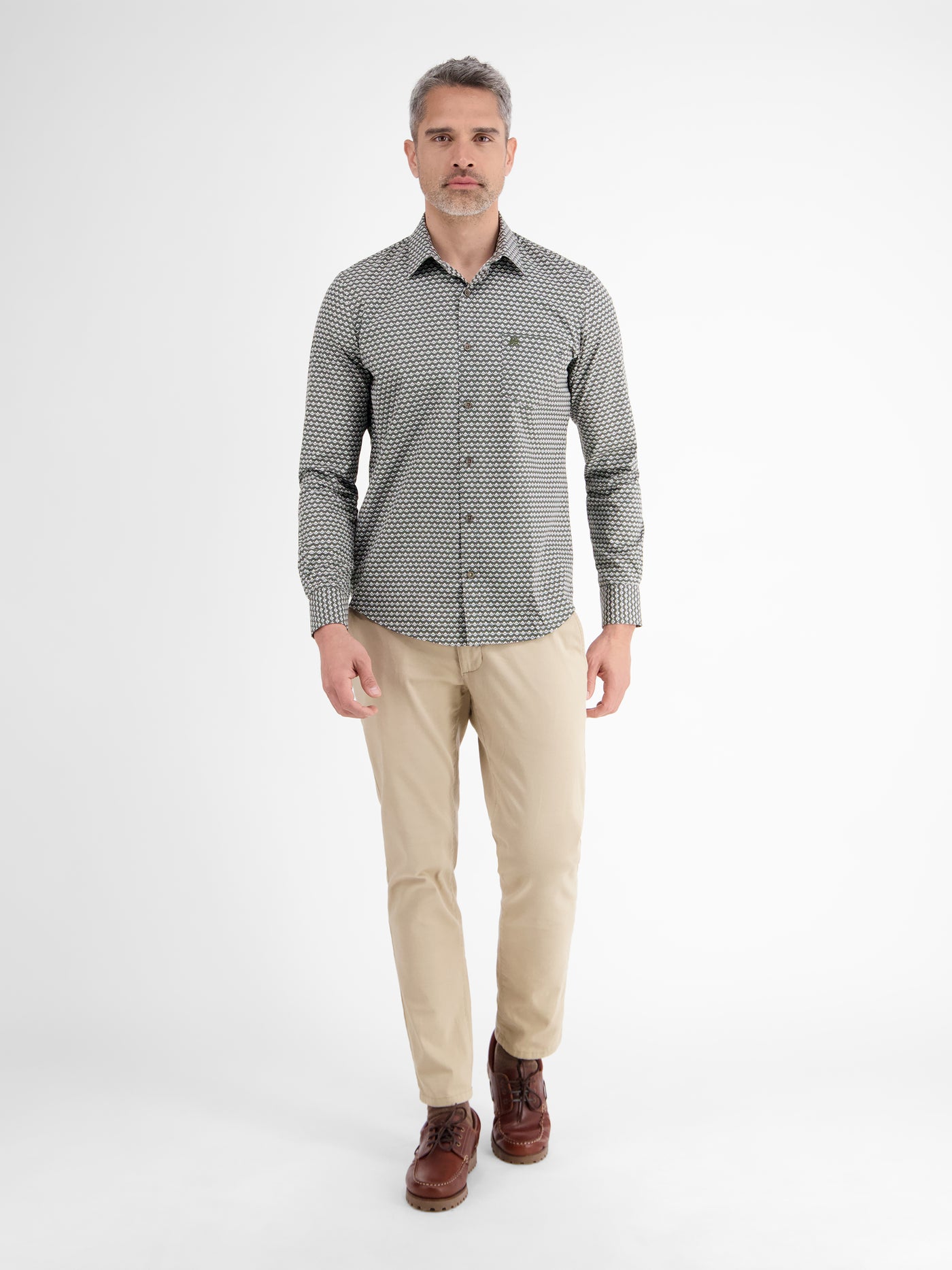 Langarmhemd mit grafischem Muster - LERROS