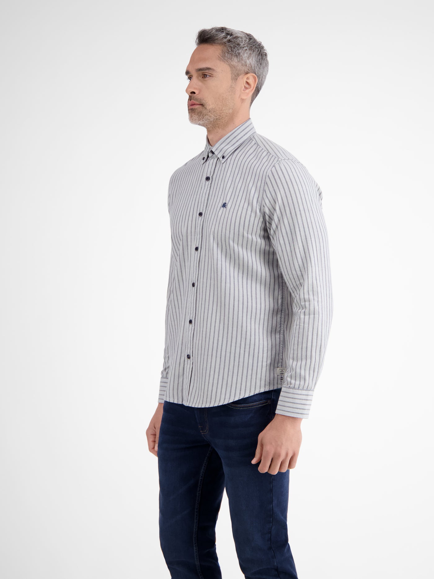 Gestreiftes Herren Langarmhemd - LERROS