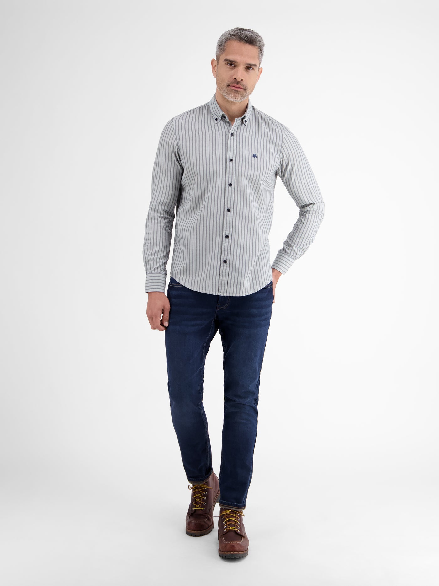 Gestreiftes Herren Langarmhemd - LERROS