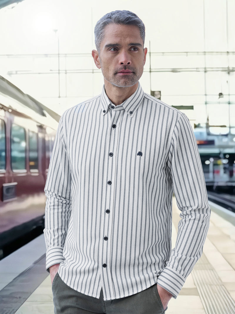 Gestreiftes Herren Langarmhemd - LERROS