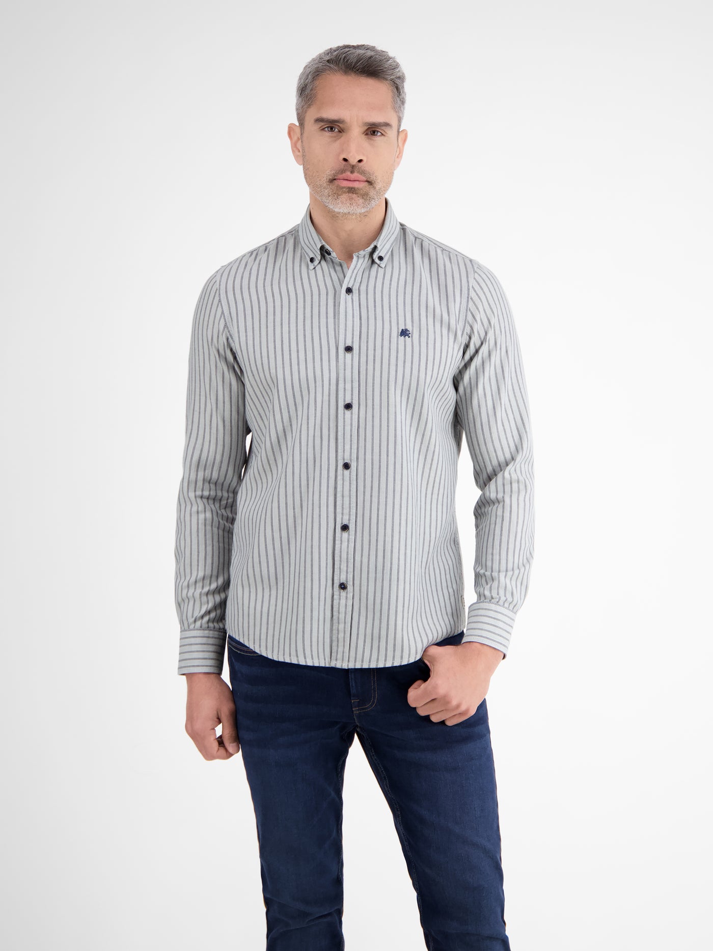 Gestreiftes Herren Langarmhemd - LERROS