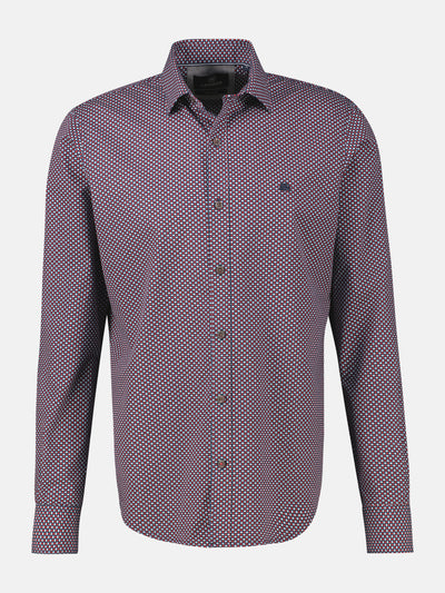 Herrenhemd mit Haifischkragen, dezent gemustert - LERROS