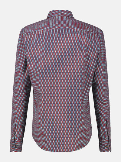 Herrenhemd mit Haifischkragen, dezent gemustert - LERROS