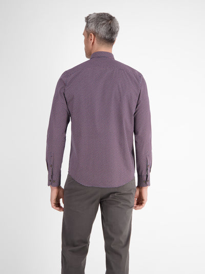 Herrenhemd mit Haifischkragen, dezent gemustert - LERROS