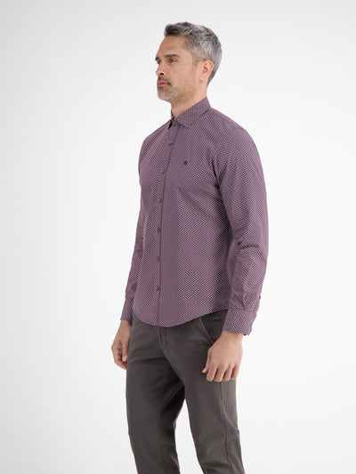 Herrenhemd mit Haifischkragen, dezent gemustert - LERROS